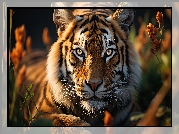 Tygrys, Głowa, Grafika 2D
