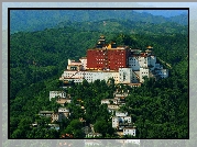 Zalesione, Góry, Las, Świątynia, Putuo Zongcheng Temple, Chengde, Chiny