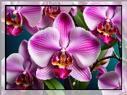 Orchidea, Storczyk, Kwiat, Grafika