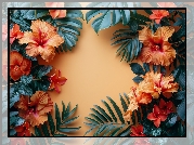 Kwiat, Hibiskus, Liście