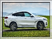 Białe, BMW X6, M Sport, Bok