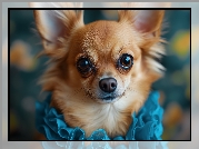Chihuahua długowłosa, Pies, Ubranko, Grafika Chihuahua długowłosa