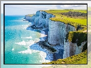 Anglia, Morze, Skały, Wapienne, Klify, Seven Sisters
