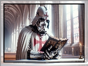 Grafika, Mężczyzna, Darth Vader, Zbroja, Templariusz, Książka