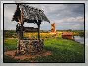 Studnia, Wiatrak, Łąki, Wieś