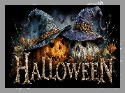 Dwie, Dynie, Halloween, Grafika AI