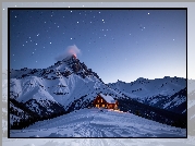 Schronisko, Dom, Zima, Góry, Grafika AI