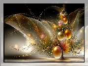 Boże Narodzenie, Choinka, Bombki, Grafika, AI