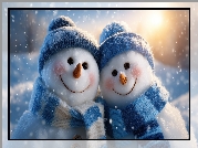 Bałwany, Czapki, Szaliki