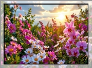 Kwiaty, Niebo, Grafika AI