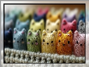 Wełniane, Kotki, Włóczka, Grafika AI