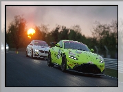 Samochody, Tor, Wschód słońca, Gra, Asseto Corsa Competizione
